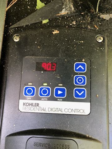 LP fuel, <b>Kohler</b> transfer switch and 16 lamp control panel at the genset. . Kohler generator blinking red light